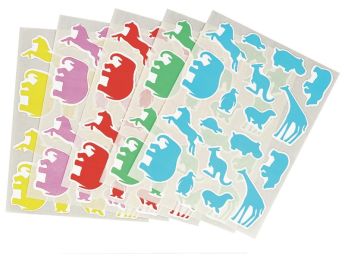 STICKERS MET SILHOUET Wilde dieren
