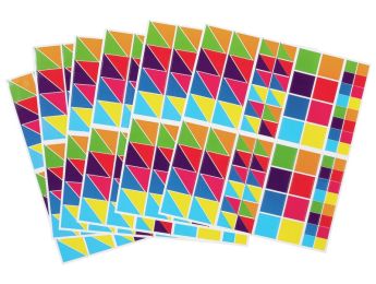 GEOMETRISCHE KLEBEPUNKTE Viereckig und dreieckig