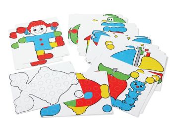 MAXI-SET GROSSE MOSAIKE Fantacolor Junior Set 16 Spielblätter