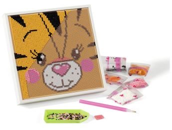 TABLEAU PERLES DIAMANT À COLLER Tigre