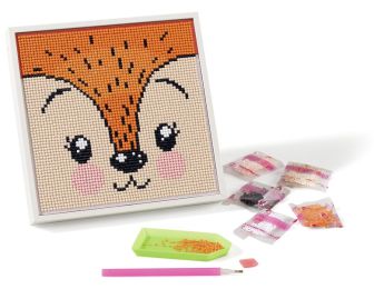 QUADRO PERLINE DIAMANTE DA INCOLLARE Volpe