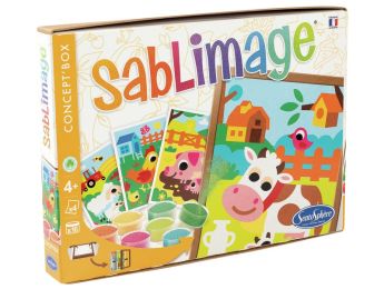 COFFRET CARTES À SABLE Animaux de la ferme