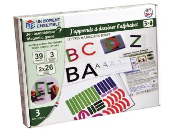 ICH LERNE, DAS MAGNETALPHABET ZU ZEICHNEN