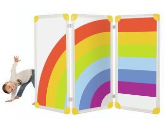 DREITEILIGE KUNSTSTOFFTRENNWAND Regenbogen