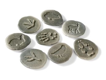 GALETS TACTILES EMPREINTES Animaux de la forêt