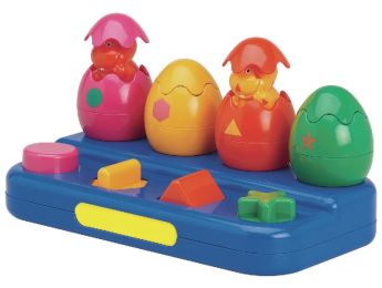 POP UP Brightly coloured dinosaur eggs