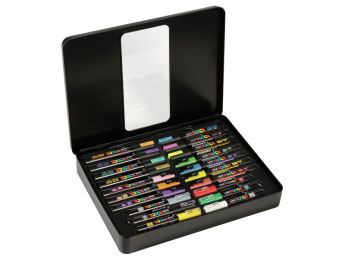 MALLETTE MARQUEURS POSCA Couleurs pailletées et métallisées