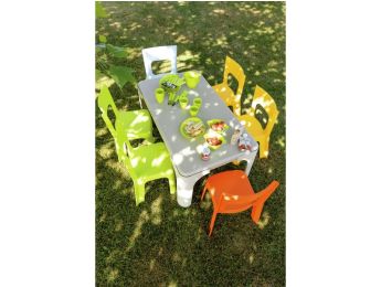 MAXI LOT TABLE RECTANGULAIRE + 6 CHAISES Lou