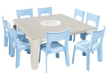 MAXI-SET AKTIVITÄTSTISCHE + 8 STÜHLE Lou