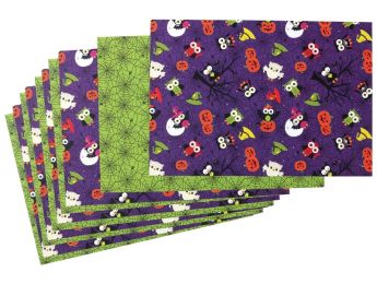 FEUILLES DE PAPIER À THÈMES Hiboux d'Halloween
