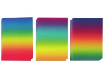 FEUILLES DE PAPIER COULEUR 300 g Arc-en-ciel double face