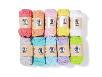 PELOTES DE FIL COTON Couleurs pastel
