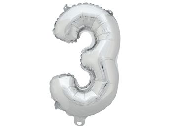BALLON CHIFFRE ARGENTÉ 3.0