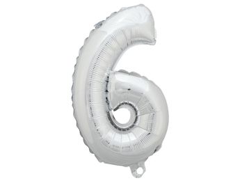 BALLON CHIFFRE ARGENTÉ 6.0