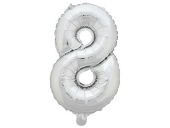BALLON CHIFFRE ARGENTÉ 8.0