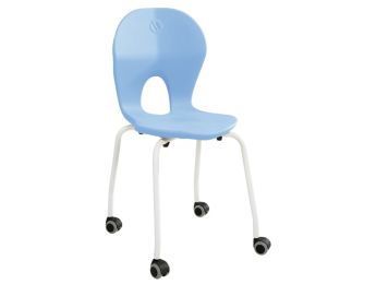 CHAISE COQUE Easy 4 pieds roulettes T3