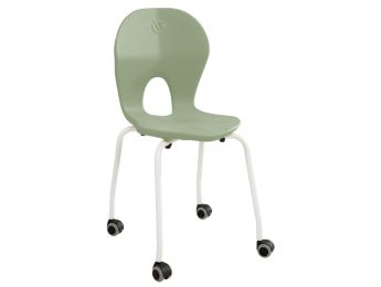CHAISE COQUE Easy 4 pieds roulettes T3