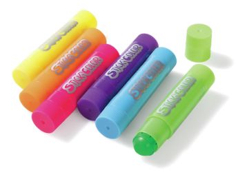 GOUACHE EN STICK x 6 couleurs fluos