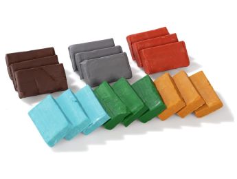 PÂTE À MODELER VÉGÉTALE Plastilina Couleurs nature 18 x 50 g