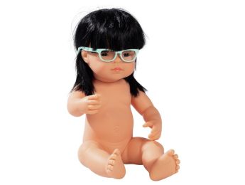 POUPÉE INCLUSIVE 38 CM LUNETTES DE VUE Alma