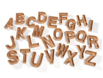 MAXI-SET HOHLE BUCHSTABEN ZUM DEKORIEREN