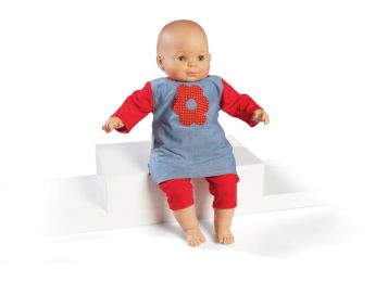 POUPÉE AU CORPS MOU HABILLÉE 60 cm Léonie