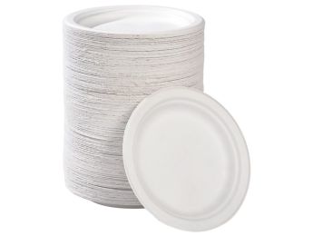 ASSIETTES EN FIBRES VEGETALES Ø 17 cm