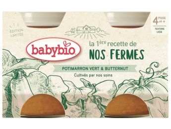 PETITS POTS BIO Potimarron vert et butternut - 2 x 130 g