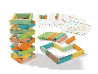 BAUSPIEL MIT STECKELEMENTEN Set 60 Teile!