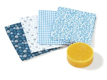 SET LAPJES STOF MET BIJENWAS