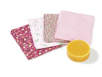 SET LAPJES STOF MET BIJENWAS