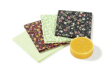 SET LAPJES STOF MET BIJENWAS