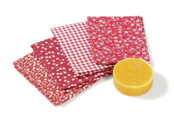 SET LAPJES STOF MET BIJENWAS