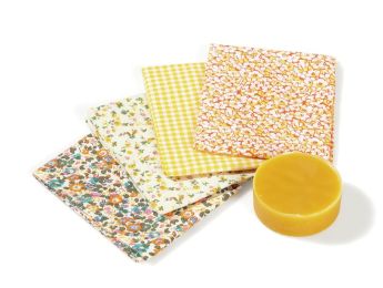 SET LAPJES STOF MET BIJENWAS