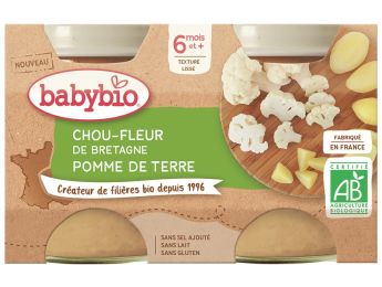 PETITS POTS BIO Chou-fleur et pomme de terre - 2 x 130 g
