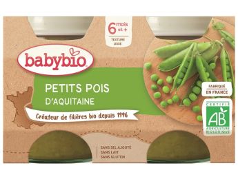 PETITS POTS BIO Petits pois - 2 x 130 g