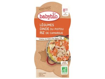 Légumes, dinde et riz - 2 x 200 g