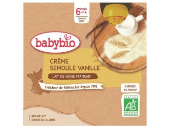 CREME SEMOULE VANILLE - 4 x 85 g