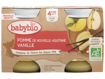 PETITS POTS BIO Pomme et vanille - 2 x 130 g