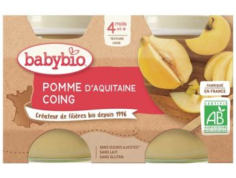 PETITS POTS BIO Pomme et coing - 2 x 130 g