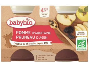 PETITS POTS BIO Pomme et pruneau - 2 x 130 g