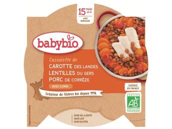 Carotte, lentilles et porc au cumin - 260 g