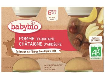 PETITS POTS BIO Pomme et châtaigne - 2 x 130 g