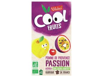 GOURDE DE FRUIT BIO Pomme, passion - 12 x 90 g