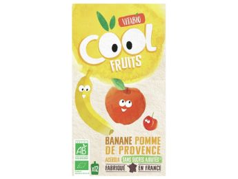 GOURDE DE FRUIT BIO Pomme, banane - 12 x 90 g