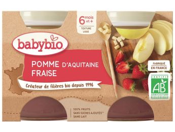 PETITS POTS BIO Pomme et Fraise - 2 x 130 g
