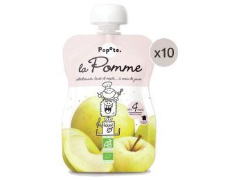 MAXI LOT GOURDES MONOSAVEUR BIO - Pomme 10 x 120 g