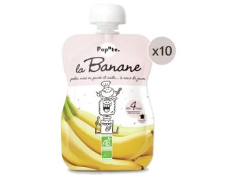 MAXI LOT GOURDES MONOSAVEUR BIO - Banane 10 x 120 g