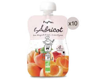 MAXI LOT GOURDES MONOSAVEUR BIO - Abricot 10 x 120 g