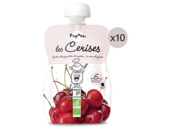 MAXI LOT GOURDES MONOSAVEUR BIO - Cerise 10 x 120 g